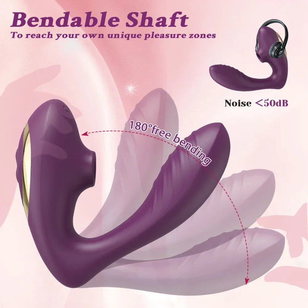 Vibrating Suction Dildo for Women - Clitoris Stimulator-3