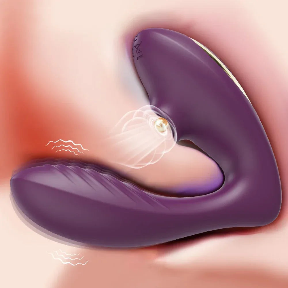 Vibrating Suction Dildo for Women - Clitoris Stimulator-1