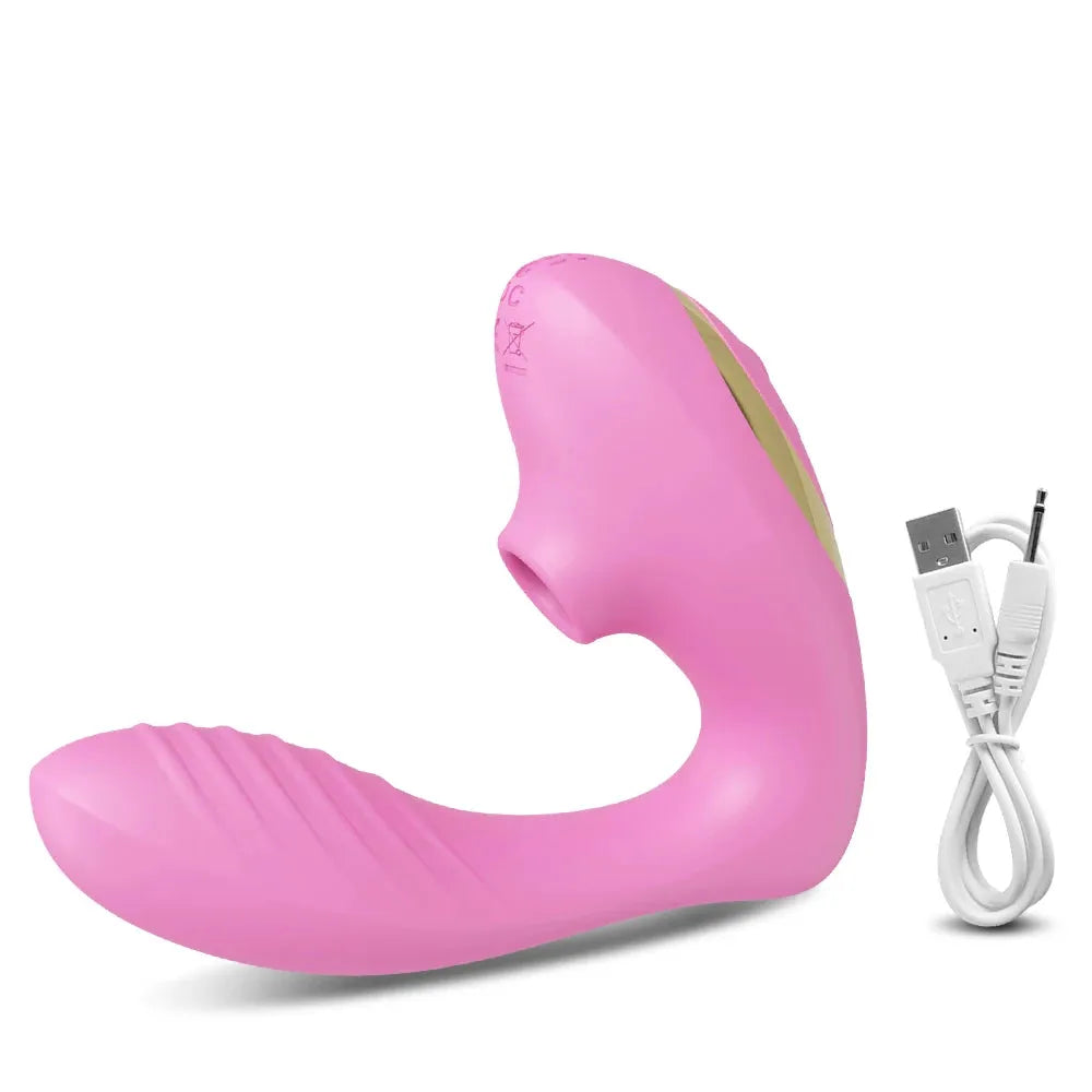 Vibrating Suction Dildo for Women - Clitoris Stimulator-0