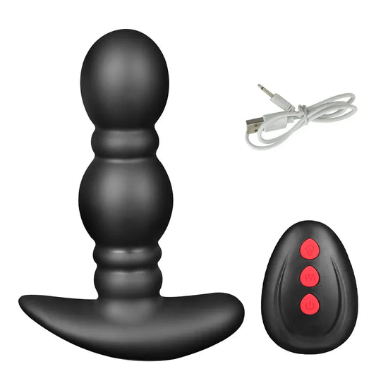 Double Motor Inflatable Anal Plug For Men-0
